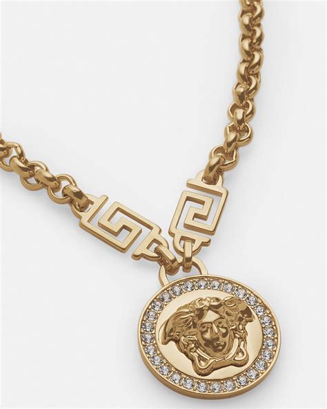 versace necklaces with swarovski crystals|Versace Crystal la medusa.